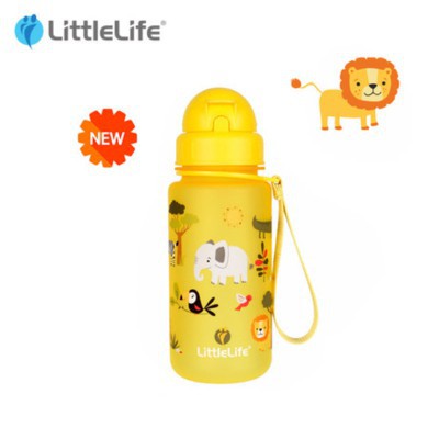 English Littlelife Straw cup cho trẻ em Tritan Animal Design Kindergarten Baby Drinking cup 400ml Portable Fall Proof and Leak Proof cup cho trường tiểu học