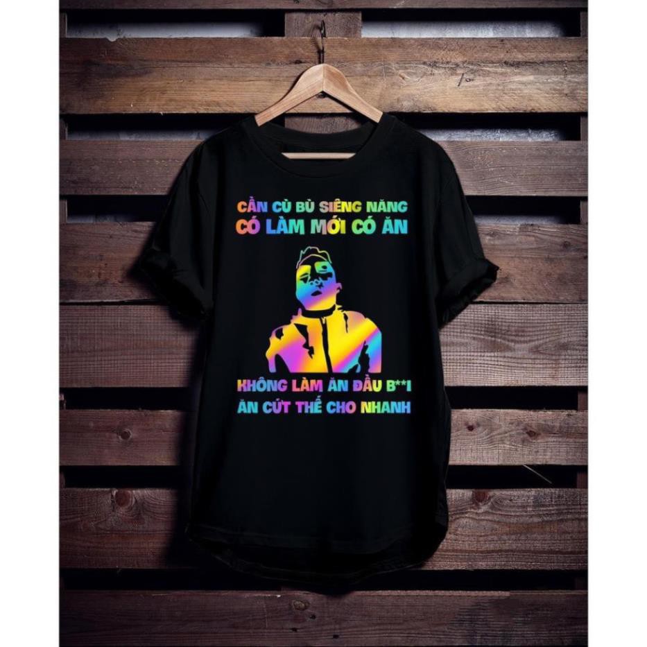 Áo thun phản quang màu đen in hình họa tiết, áo thun phản quang tay lỡ - PQ7