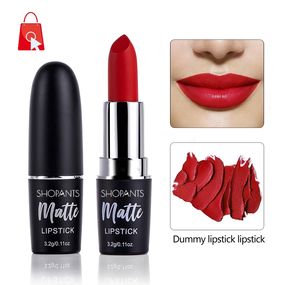 [Hàng mới về] Son lì dạng sáp Shopants tông mềm mịn như nhung chống thấm nước 12 màu sắc tùy chọn jp1