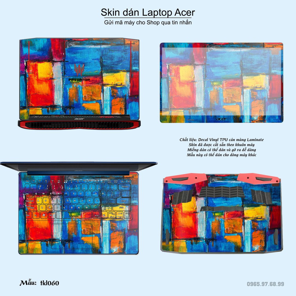 Skin dán Laptop Acer in hình thiết kế _nhiều mẫu 7 (inbox mã máy cho Shop)