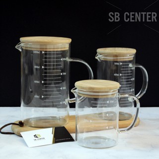 Ca định lượng thủy tinh nắp gỗ