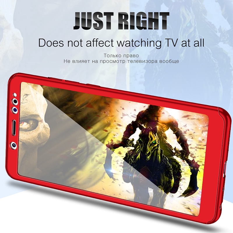 Ốp điện thoại bảo vệ 360 độ kèm kính cường lực bảo vệ màn hình cho Huawei Nova 2i 3 3i 4 4e 5 5T 6 6SE Nova 7i