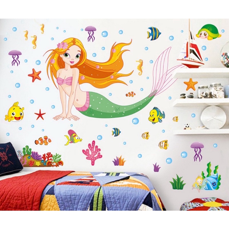 Decal cho bé mẫu nàng tiên cá