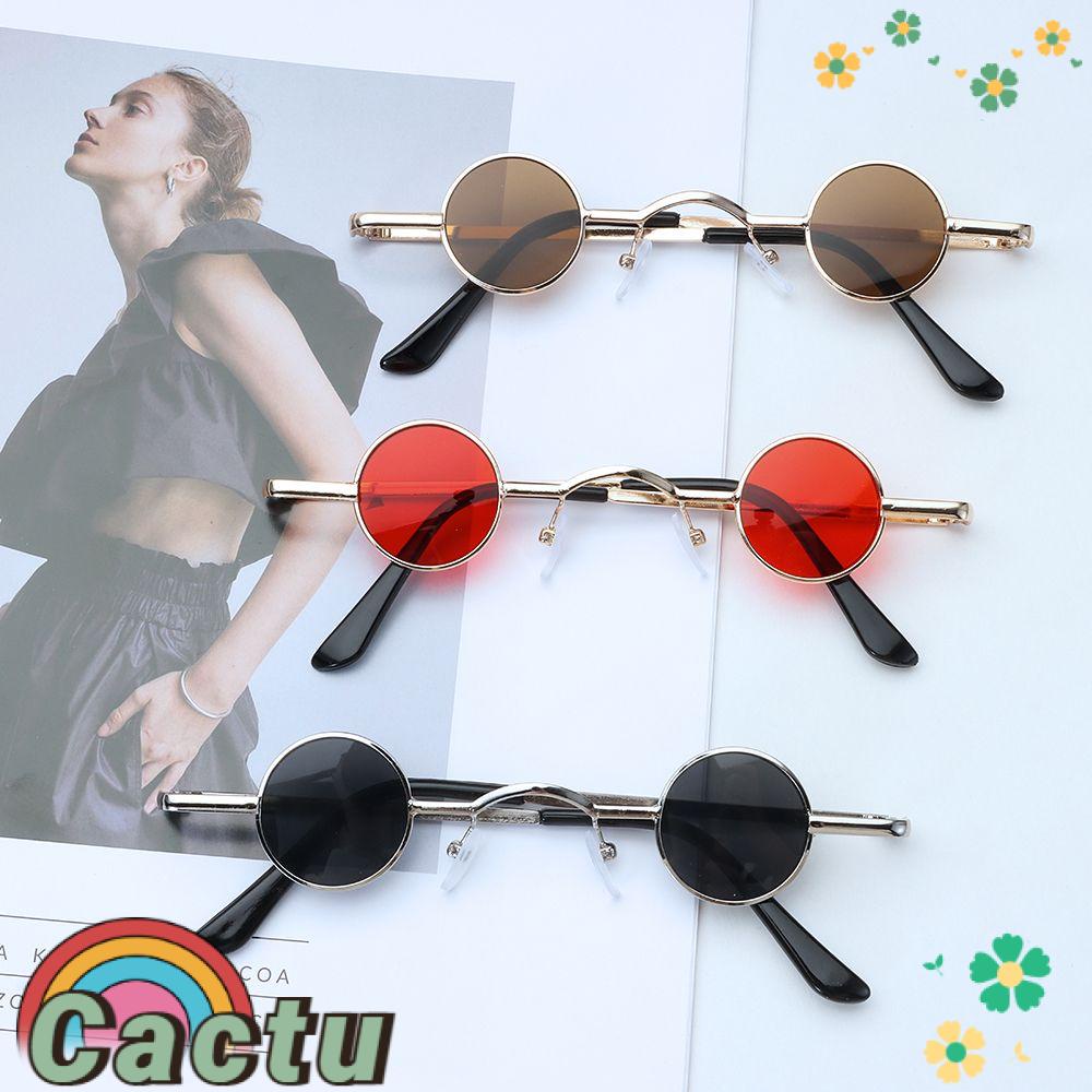 Kính Mát Gọng Tròn Nhỏ Bằng Kim Loại Màu Sắc Ngọt Ngào Thời Trang