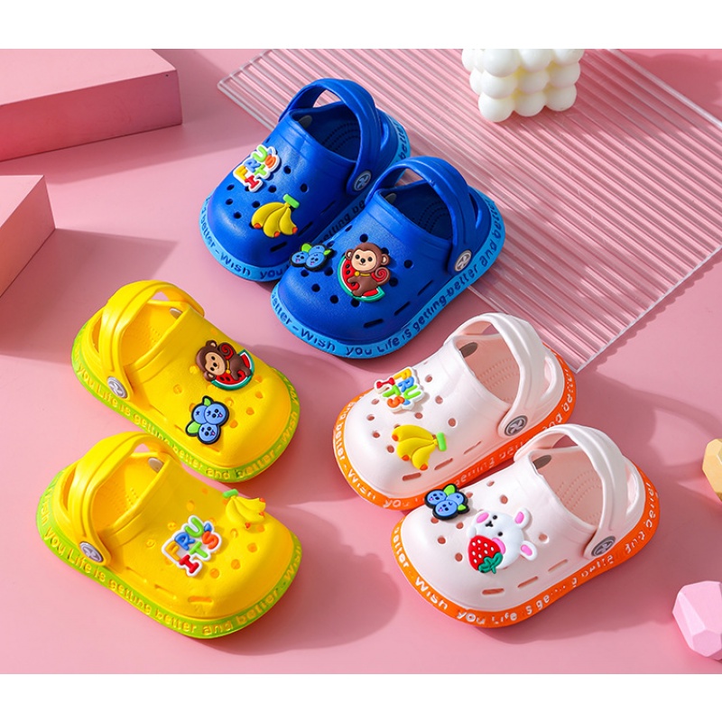 Xăng đan Nhựa EVA Chống Trượt Chống Va Chạm Họa Tiết Hoạt Hình Cho Bé 1-3 Tuổi