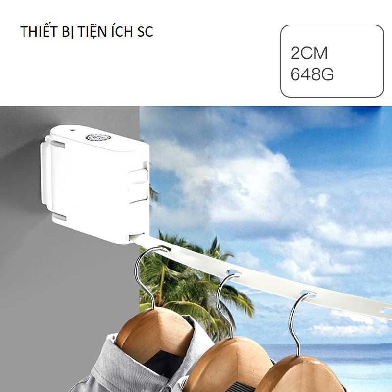 ( Siêu Dày 700g ) Dây Phơi Thông Minh , Giàn Phơi Thông Minh Gấp Gọn Cao Cấp SHINRAI