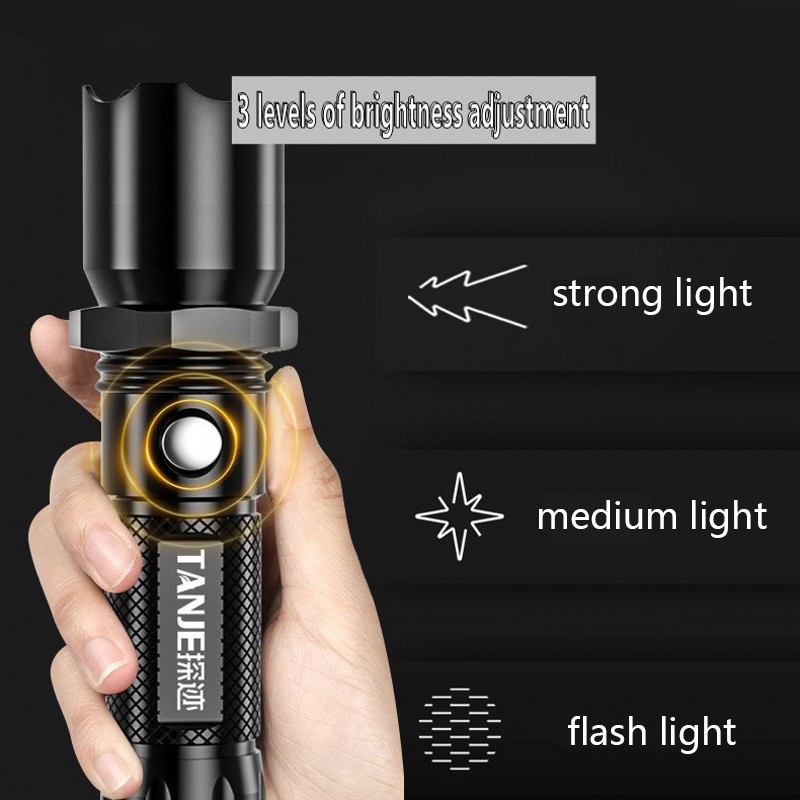 Đèn Pin LED Mini Siêu Sáng Đa Năng Có Thể Sạc Lại Bằng Cổng USB