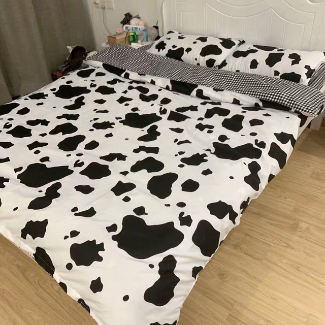 Set Chăn Ga Họa Tiết Bò Sữa Siêu Đáng Yêu [Shinbedding] | BigBuy360 - bigbuy360.vn