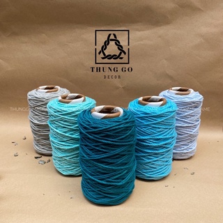 Dây thừng cotton macrame màu Xanh Dương nhạt