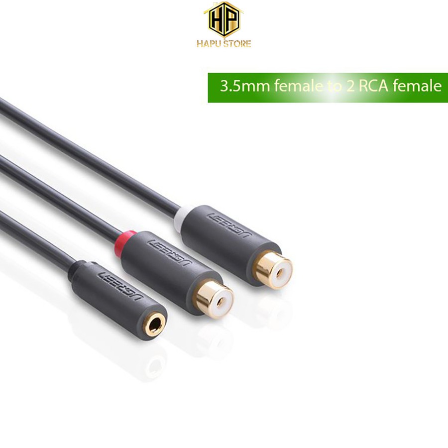 Ugreen 10562 - Cáp chuyển đổi 3.5mm sang 2 đầu RCA chính hãng