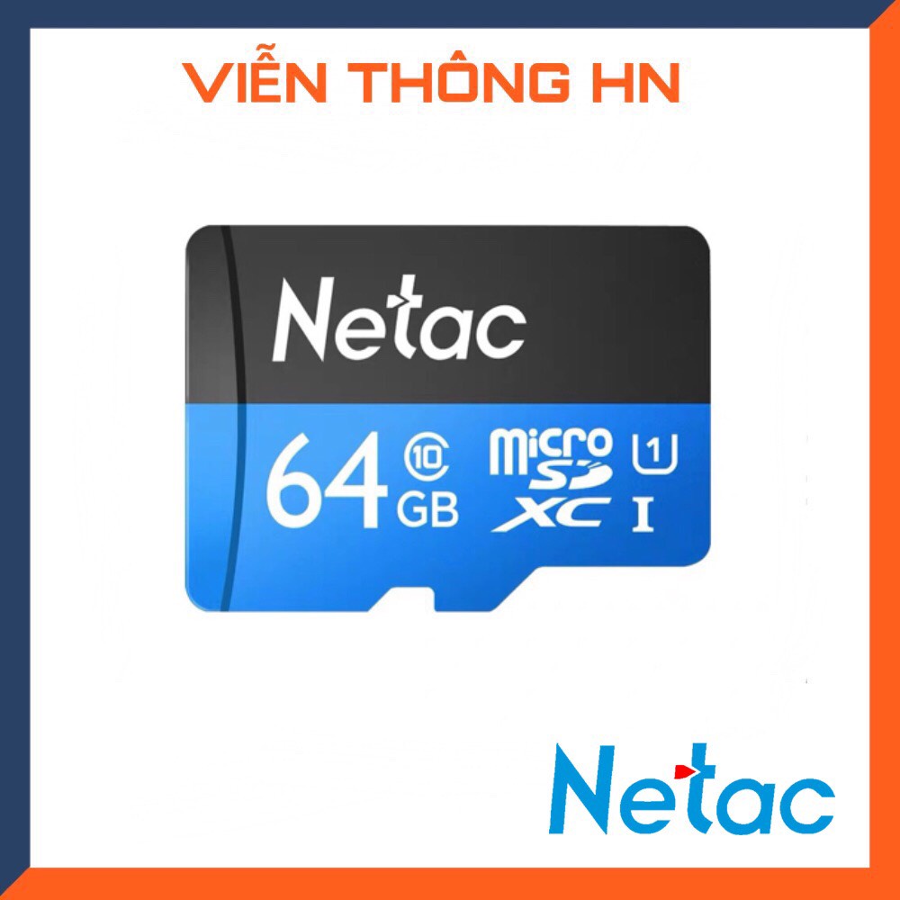 Thẻ nhớ netac class 10 64gb 32gb 16gb dùng cho camera yoosee xiaomi imou hik ezviz .. điện thoại các loại ...vv