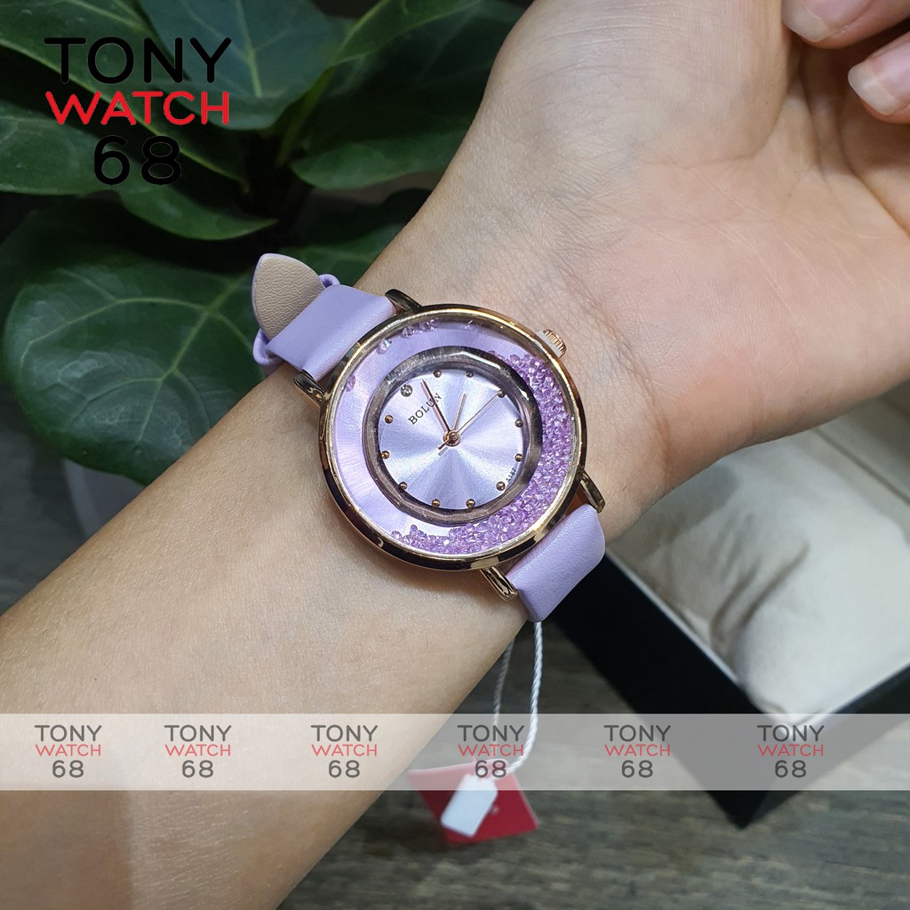 Đồng hồ nữ đeo tay Bolun đẹp chính hãng dây da chống nước 3ATM Tony Watch 68 | BigBuy360 - bigbuy360.vn