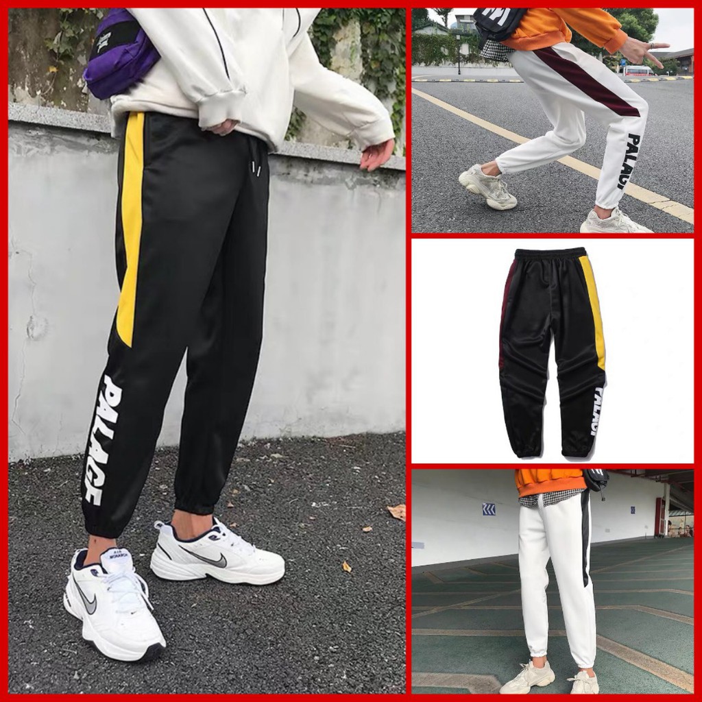 Quần Jogger nỉ PALAGEphối sọc kiểu dáng thể thao đẹp