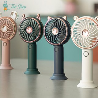 quạt mini cầm tay có đèn 3 tốc độ gió