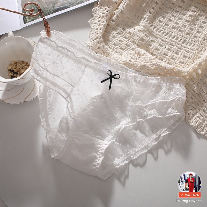  Quần lót ren nơ HAVANA xuyên thấu sexy- quần chip nữ freesize FLQ36 | BigBuy360 - bigbuy360.vn