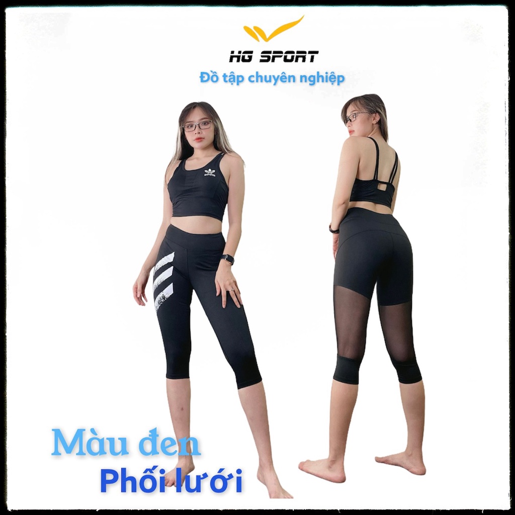 Đồ tập Gym, Yoga, Erobic nữ, Bộ Thể Thao Nữ quần lửng áo croptop 2 dây sexy quyến rũ BLCR02
