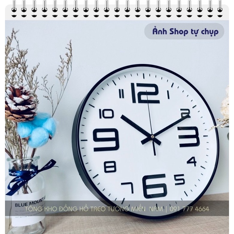 [Bh 12 Tháng] - Đồng Hồ Treo Tường Kim Trôi Quartz - Không tiếng động [30-35 cm]