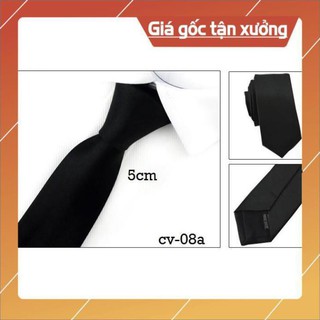 [BÃO SALE] Cà vạt lụa Nam bản nhỏ màu đen