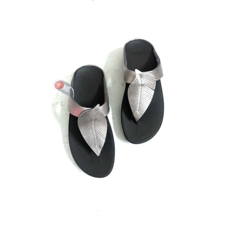Dép kęp fitflop chiếc lá màu ghi mới