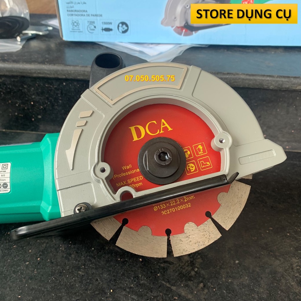 1500W Máy cắt rãnh tường chuyên nghiệp 135mm DCA AZR135 | Tặng Kèm 1 lưỡi cao cấp 133mm Z1R-FF-135