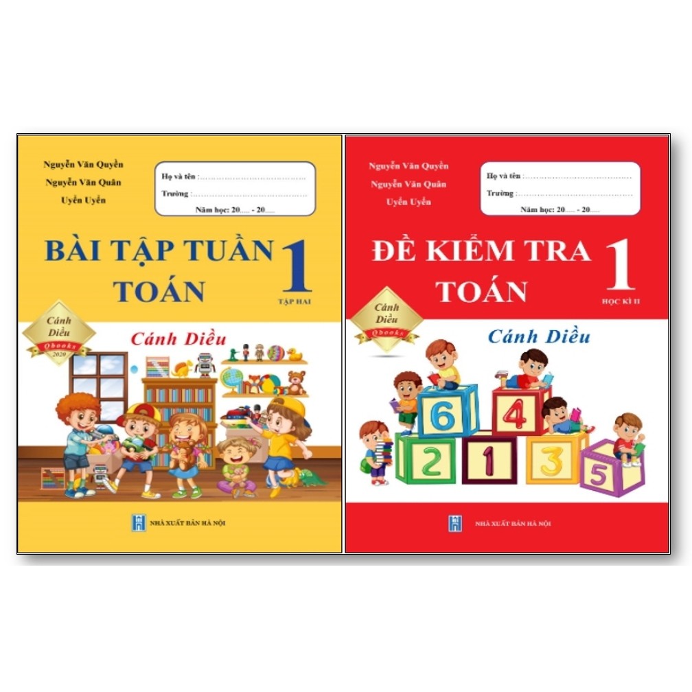 Sách - Combo Bài Tập Tuần và Đề Kiểm Tra Toán 1 - Cánh Diều - Học Kì 2 (2 cuốn)