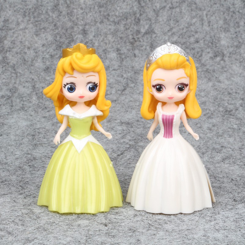 Mô Hình 06 Nhân Vật Công Chúa Thay Váy Disney Dành Cho Bé Gái - Mẫu 02 Cao 8Cm