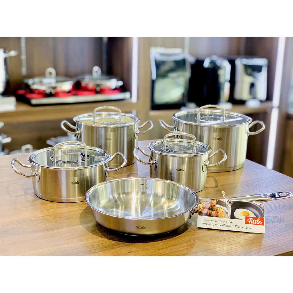 Bộ nồi Fissler Profi Original 5 món vung kính siêu cao cấp