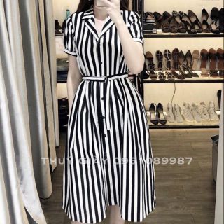 Váy kẻ sọc quảng châu chất siu đẹp-Ảnh thật ở cuối