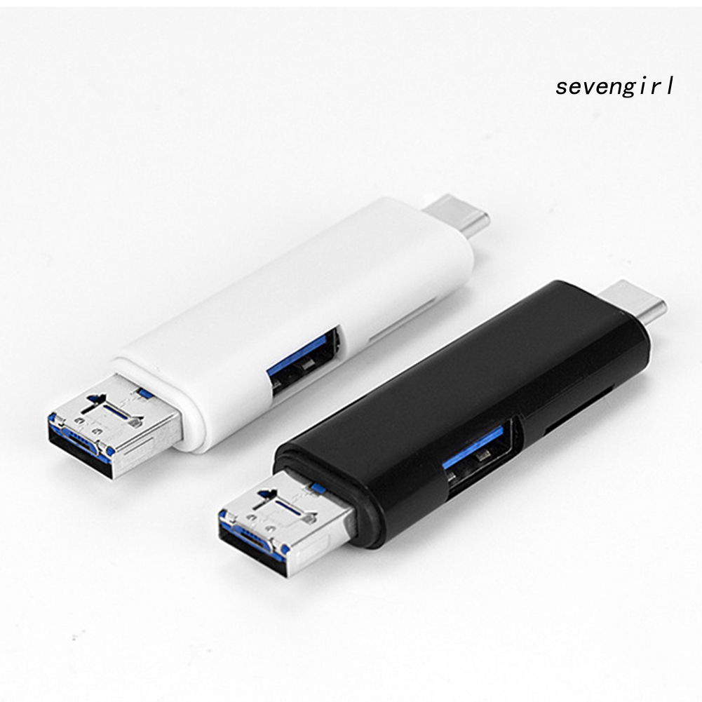 Đầu Đọc Thẻ Nhớ Usb 2.0 Type-C 3 Trong 1 | BigBuy360 - bigbuy360.vn
