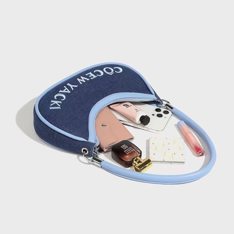 Túi Xách Đeo Vai / Kẹp Nách Chất Liệu Denim Thời Trang 2022 Mới Mẻ Cho Nữ