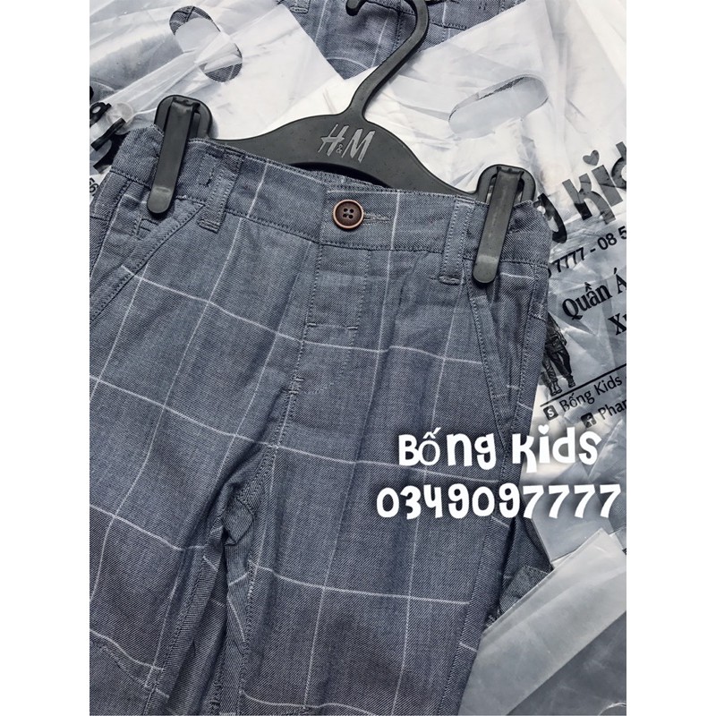 Quần Tây Bé Trai Kẻ Ô Xanh Ghi Next