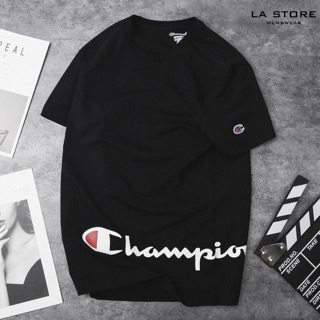 Áo thun cotton Champion mẫu chữ chạy ngang - 4 màu cực hot