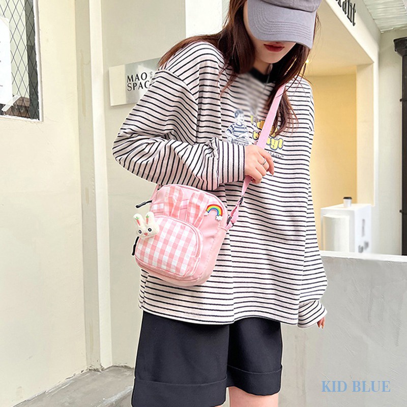 Túi Đeo Vai Hình Vuông Cỡ Nhỏ Bằng Nylon Phong Cách Nhật Bản Hàn Quốc Mới