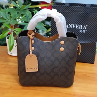 Túi Xách Nữ Công Sở Chính Hãng Lanvera - Kiểu dáng sang trọng, chất da PU mềm đẹp Mr233
