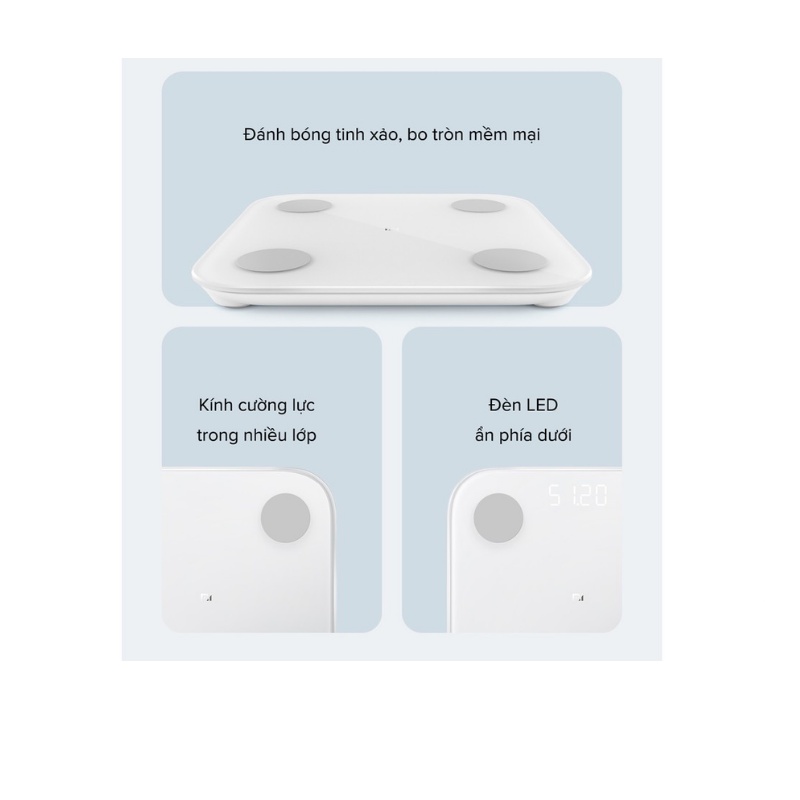 Cân Điện Tử Sức Khỏe Bluetooth Xiaomi Smart Scale Gen2 - Bác Sĩ Gia Đình , Trợ Lý Sức Khỏe Hàng Chính Hãng - BH 12 Tháng