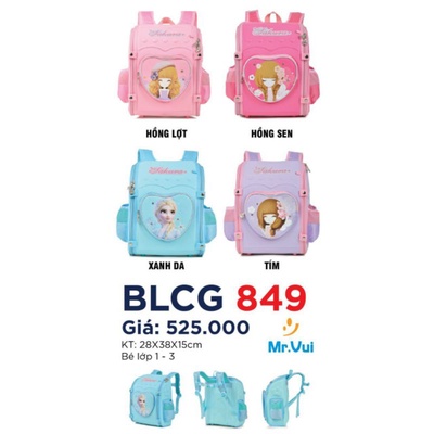 Balo chống gù Mr.vui849 Phù hợp bé lớp2- 5-Bảo hành chính hãng 24tháng.