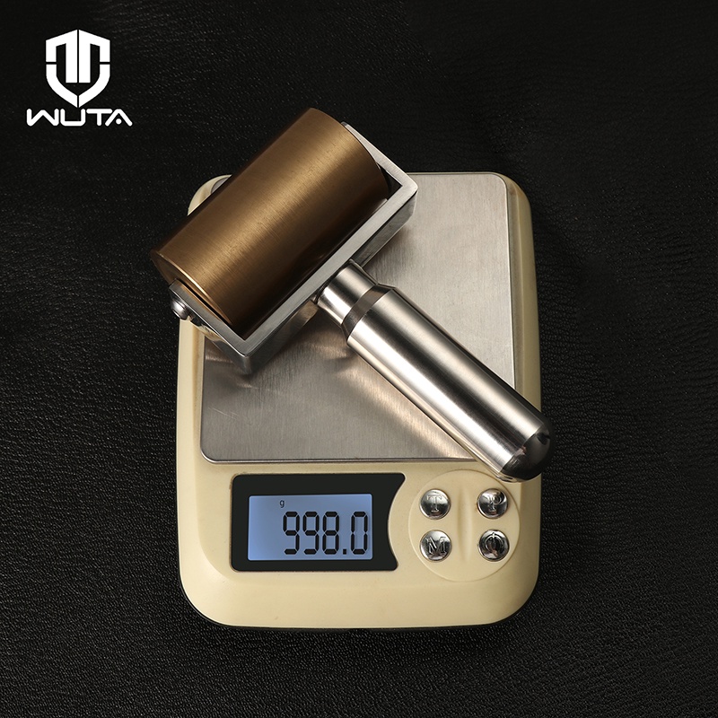 Wuta Dụng Cụ Lăn Keo 1000g Bằng Đồng Thau Trơn & Thép Không Gỉ Làm Đồ Da Thủ Công diy 65mm