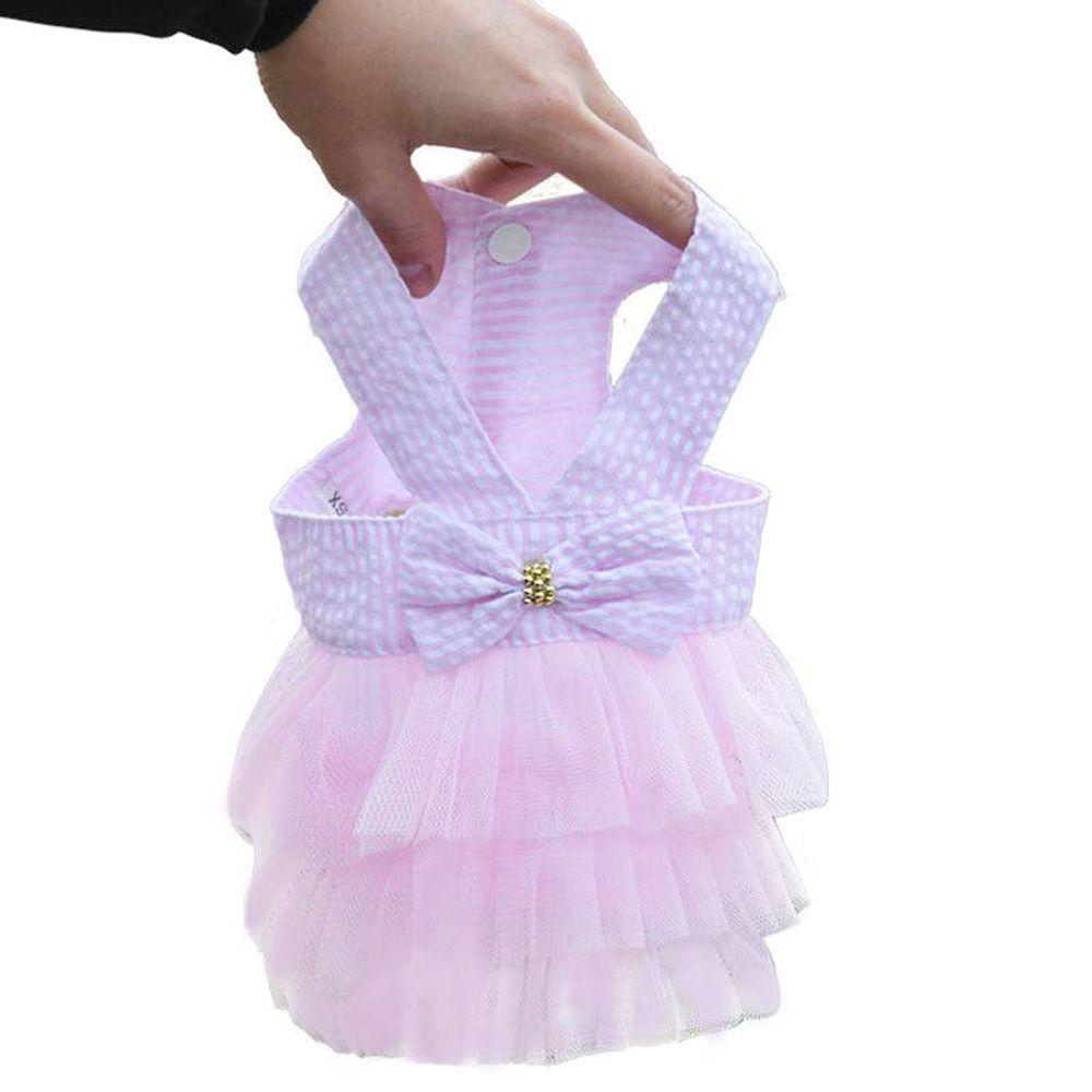 Đầm Phối Ren Thắt Nơ Nhiều Kích Cỡ Thời Trang Xuân Thu Cho Thú Cưng