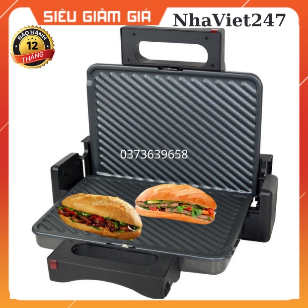 Máy Kẹp Nướng Bánh Mì MITSUSITA-MS 191112, Công nghệ thái lan -máy kẹp thịt,sanuych,làm nóng nhanh,chóng dính tốt,giá rẻ