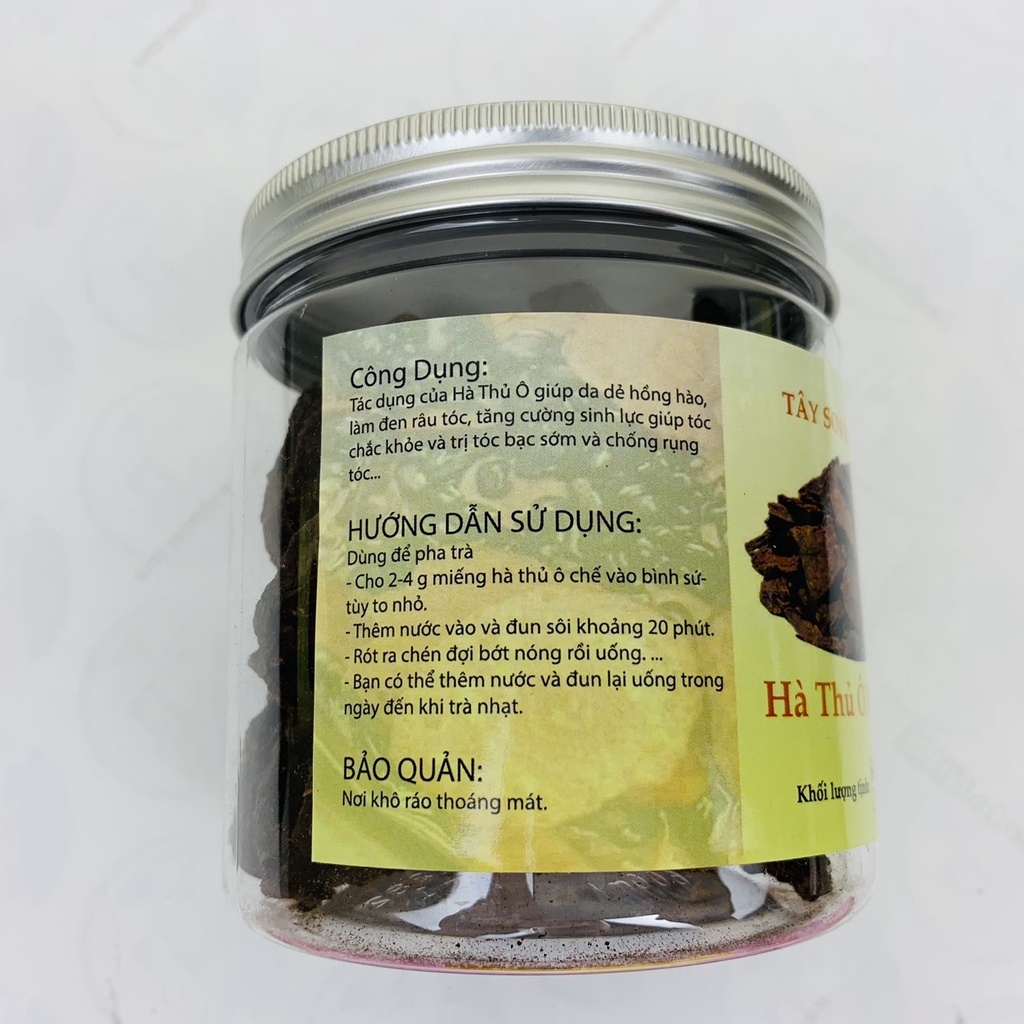 Hũ 400GR Hà Thủ Ô Miếng Đã Sơ Chế Dùng Hãm Trà Giúp Cải Thiện Tóc Bạc Sớm, Rụng Tóc, Hói Đầu