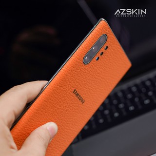 Miếng Dán Da Bò Thật Màu Cam Cho Samsung Note 9