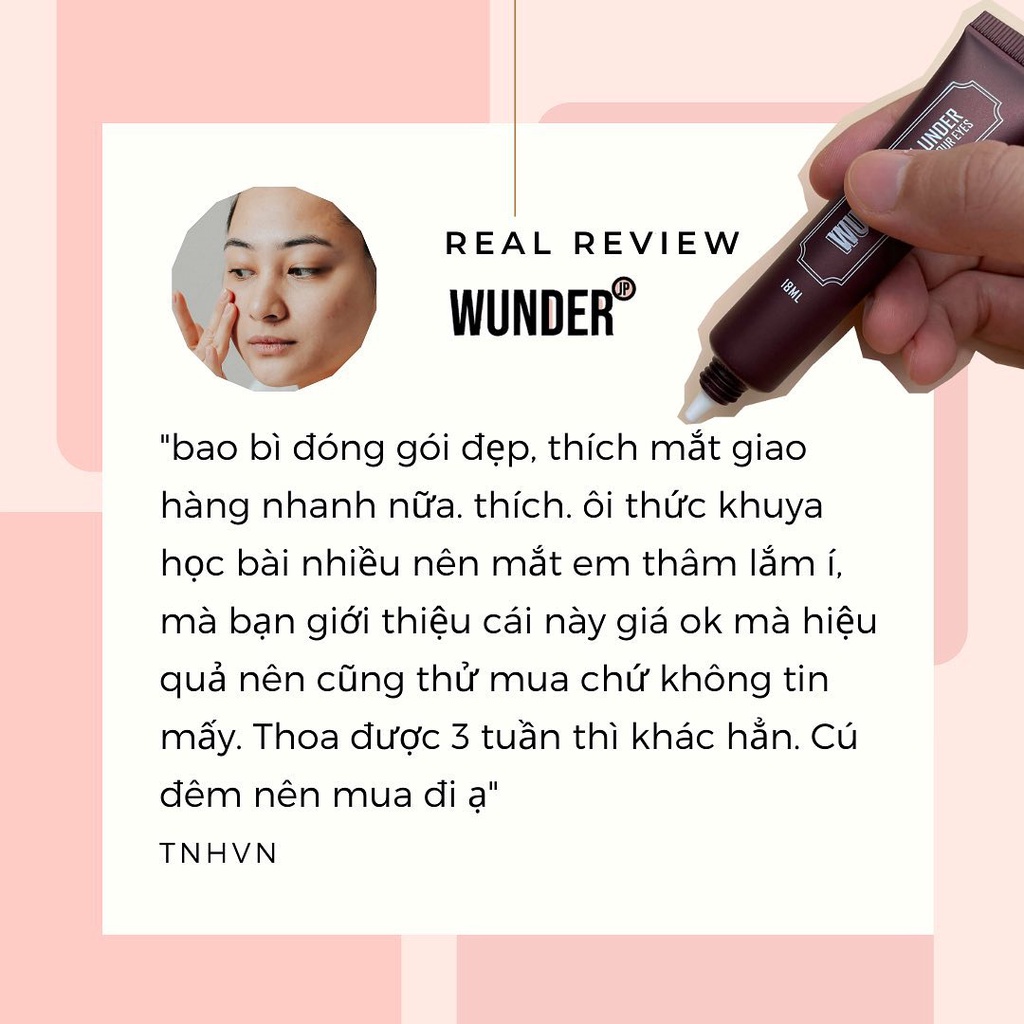 Kem dưỡng Hỗ trơ giảm Thâm mắt Wunder Under Eyes cream