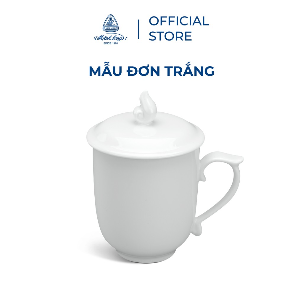Ca Trà Sứ Minh Long 0.3L - MẫU Đơn TrắNg