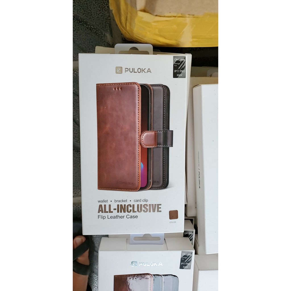 Bao Da PULOKA Kèm Ví Iphone 7 Plus,X, Xs Max, 11, 11 Pro Max, 12 Pro,12 Pro Max Có Ngăn Để Thẻ ATM