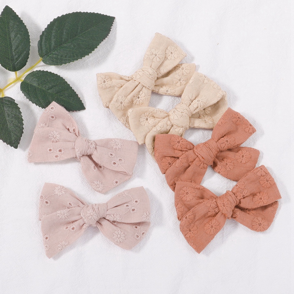 KIDSBOWS Set 2 Kẹp Tóc Đính Nơ Thời Trang Nữ Tính