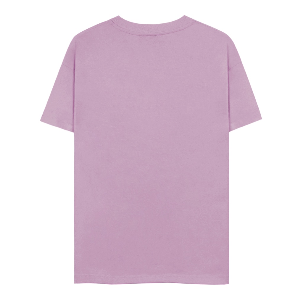 Áo Thun Champion Màu Tím Thêu Chữ Đen Nâu Ở Giữa Chất Liệu 100% Cotton Thoáng Mát Form Rộng Thoải Mái
