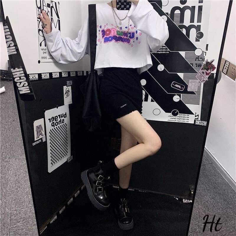 Áo croptop tay dài UNIDROE tim HT12 | BigBuy360 - bigbuy360.vn