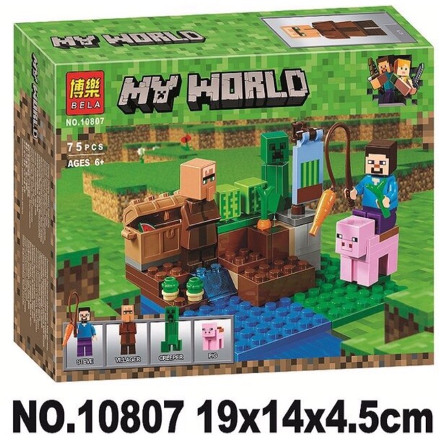 Đồ chơi xếp hình lego minecraft lắp ráp cánh đồng bela 10807