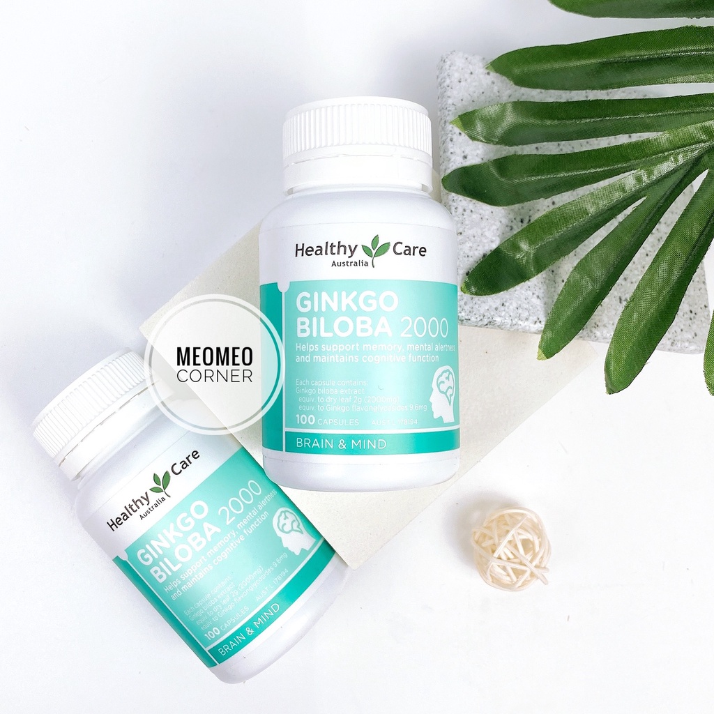 Bổ não / Hoạt huyết dưỡng não Healthy Care Ginkgo Biloba Úc 2000mg