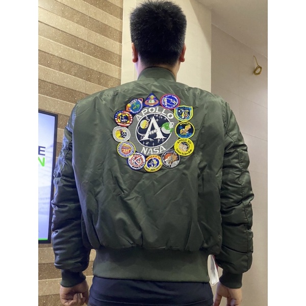 Áo bomber pilot bản Nasa full thêu logo hàng quảng châu order